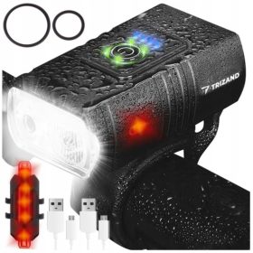    Set illuminazione per bicicletta Trizand 4T6 + CAVO DA USB-A a micro USB 1m bianco