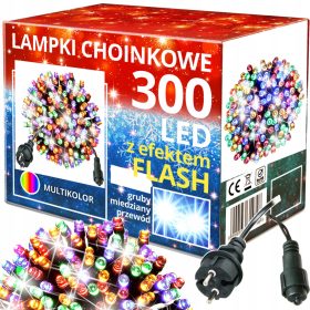    300 luci LED per albero di Natale FLASH Corda per albero di Natale ALBERO DI NATALE FLASH OUT/OUT