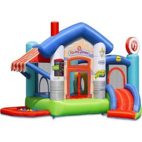 CASTELLO DI BOUNTAIN, TRAMPOLINO, SCIVOLO, PISCINA A SECCO