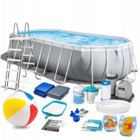   Piscina da giardino con cornice 610 x 305 x 122 cm set 18 in 1 INTEX 26798