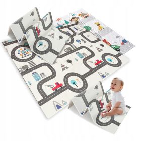    Grande tappetino educativo in schiuma per bambini, double-face, pieghevole, in schiuma, XPE, 180x200 cm