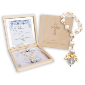    MODELLI regalo con incisione del rosario souvenir della Prima Comunione