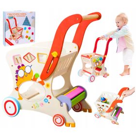    CAMMINATORE IN LEGNO, CARRELLO EDUCATIVO A SPINTA MONTESSORI, GIOCATTOLO DELLA SPESA
