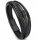  Bracciale in pelle intrecciata nera, robusta chiusura magnetica in acciaio inossidabile