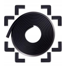    NASTRO IN SCHIUMA PROTETTIVO PER BORDI DI MOBILI E ANGOLI IN SCHIUMA NERO 5,5M