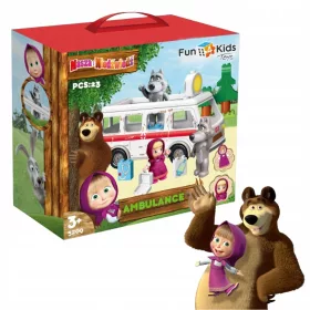    Masha e Orso Blocks Ambulanza Ambulanza giocattolo per bambini, un regalo di grande successo