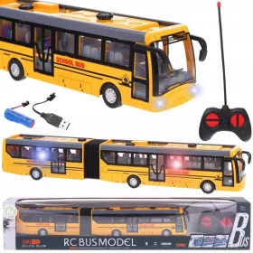    Giocattolo per auto gialla telecomandato RC per scuolabus articolato della città