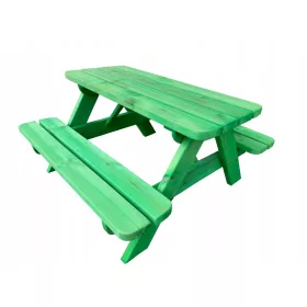 Tavolo per bambini con panca Outlet in legno 12 m+