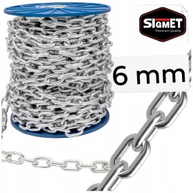   Catena economica METALLO ZINCATO D1 maglia 6mm PER ALTALENA 1MB ROTOLO 30m
