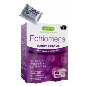   Echiomega: Integratore di Olio di Echium per Omega-3 Vegano, 60 Capsule
