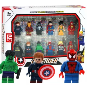    BLOCCHI miniFIGURE AVENGERS Hulk, Spider, Wolverine 12 figure