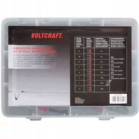    Set di pinze a coccodrillo VOLTCRAFT 1417395 Lunghezza: 230 mm nero, nero