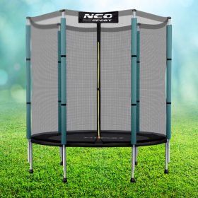   Trampolino elastico con rete TRAMPOLINO EXTRA DA GIARDINO PER BAMBINI CON RETE 140 cm FT 4.5 (140 cm)