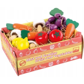    VERDURE IN LEGNO IN SCATOLA PLAY SHOP LIMONE POMODORO CAROTA