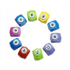    SET 10 PZ PERFORATORE DI CARTA MOTIVO DECORATIVO DECORATIVO COLORATO
