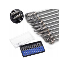 Utensili da intaglio per trapano, 10 pezzi, 3 mm