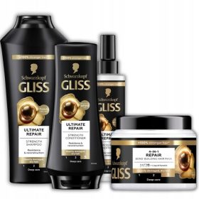    Gliss Ultimate Repair Shampoo Maschera Balsamo per capelli molto danneggiati