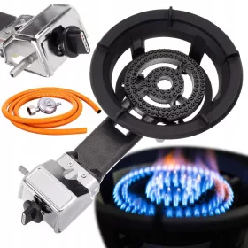   Sgabello con fornello a gas PIEZO IGNITION Fornello turistico 8,5 kW Riduttore per tubo