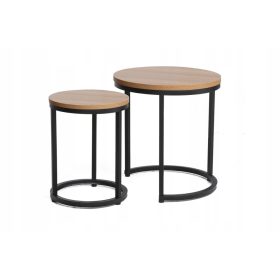    Tavolino Signal HOLADC, rotondo, 45 x 45 x 48 cm, rovere naturale