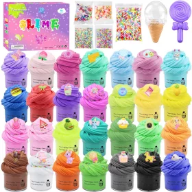    Un set creativo per i bambini per creare slime: cupcakes slime COLORATI