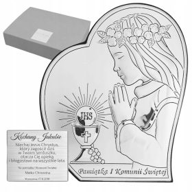    Quadretto in argento della Prima Comunione INCISIONE GRATUITA! DS127FO/2A