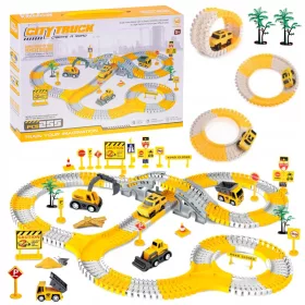    MEGA AUTO DA CANTIERE PISTA CORSA SET ESCAVATORI PER BAMBINI 255 EL