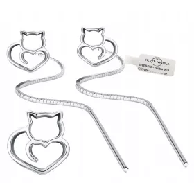    ARGENTO 925 ORECCHINI IN ARGENTO 925, BASTONI LUNGHI, ARGENTO 925