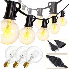    GHIRLANDA GRANDE LAMPADE DA GIARDINO ESTERNO 30 PATIO BALCONE TERRAZZA 9,2 M