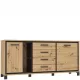  Cassettiera Forte Trondheim 177,4 x 41,5 x 81,3 cm rovere artigianale, rovere nero opaco