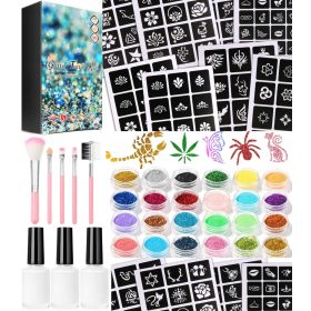  Tatuaggi Glitter 295 modelli 36 paillettes glitter