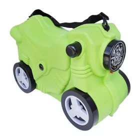   VALIGIA CON RUOTE PER SEDILE, VERDE 3D, BAGAGLI DA VIAGGIO BAMBINI, CABINA