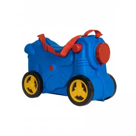   VALIGIA CON RUOTE PER SEDILE, BLU 3D, BAGAGLI DA VIAGGIO BAMBINI, CABINA