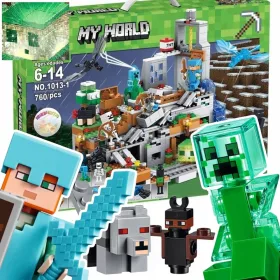    Minecraft BLOCCHI MONTAGNA CAVE VILLAGGIO 11 FIGURE fino a 760 pezzi LED