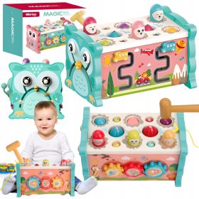    GIOCATTOLO INTERATTIVO 8in1 SCATOLA MAGICA EDUCATIVA ASTA DA PUNZONE GIOCO DEL GUFO