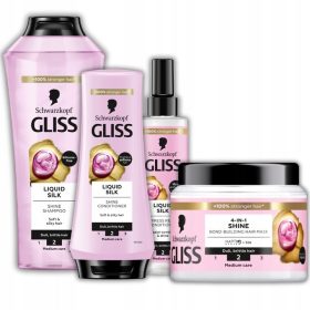    Gliss Liquid Silk Shampoo Maschera Balsamo per capelli opachi e fragili
