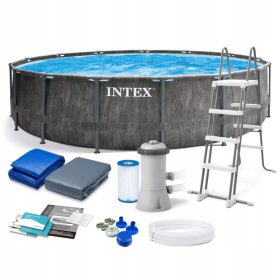   Telaio per piscina da giardino INTEX Set 12 in 1 per un divertimento completo 457x122
