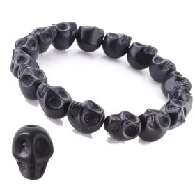    Bracciale con teschio in pietra in regalo, naturale, unisex, unico