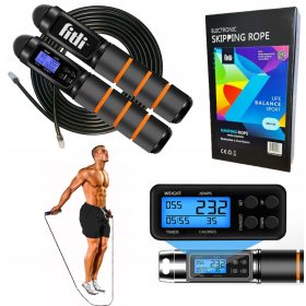  Corda per saltare Fitli 290 cm nera