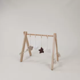   Stand educativo Baby Gym in legno con pendenti di orsacchiotti