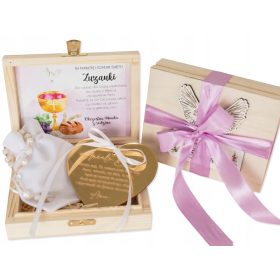    Ricordo della Prima Comunione, regalo per la comunione, un cuore d'oro, un rosario