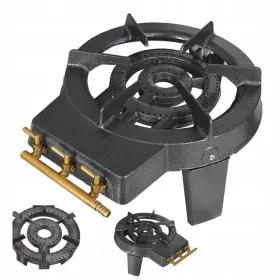   BRUCIATORE A GAS SGABELLO IN GHISA CUCINA A GAS 9,8kW POTENTE SET BRUCIATORI