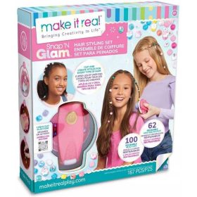   MAKE IT REAL Set per acconciature Snap 'N Glam, un giocattolo creativo
