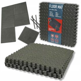    TAPPETINO NERO PER ASSEMBLARE PUZZLE PER ESERCIZI, IN GOMMA PER LAVATRICE, IMPERMEABILE