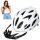  Casco protettivo da bicicletta NILS EXTREME TAGLIA L (55-61CM) BIANCO SOLIDO + Guida sportiva CGROT