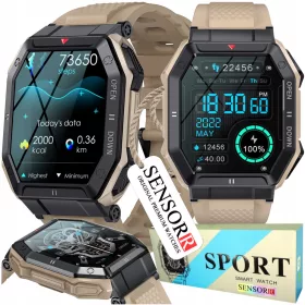    FORTE OROLOGIO DA UOMO MILITARE SMARTWATCH SMS CHIAMATE MENU POLACCO ORIGINALE