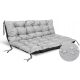  2 Cuscini da Giardino 120x80x40 cm per Panca Pallet Altalena Impermeabile Grigio