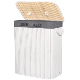    Portabiancheria da appoggio Springos da 100 l, bianco, sfumature di grigio e argento