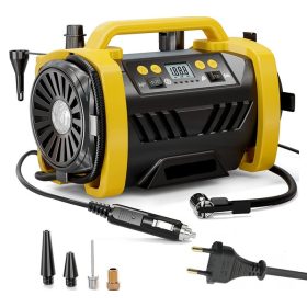  COMPRESSORE AUTO 12V 230V KIT POMPA COMPRESSORE PORTATILE SENZA OLIO