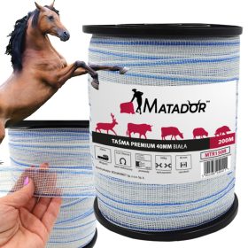   Recinto elettrico a nastro per pastore PREMIUM STRONG 40mm 200m 160kg cavalli