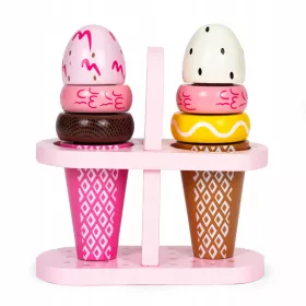    GELATO GIOCATTOLO PER BAMBINI SU REZP REGALO IN LEGNO PER BAMBINI DI 2 3 4 ANNI